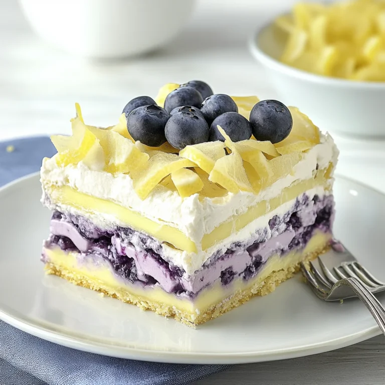 Lemon Blueberry Lasagna: Refreshingly Indulgent Delight