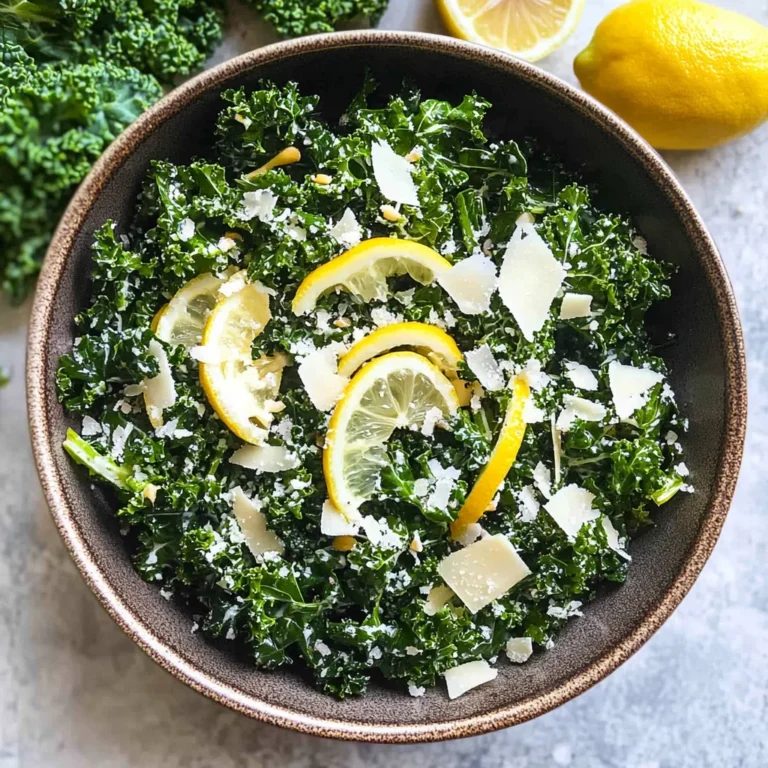 Lemon Parmesan Kale Salad: Fresh and Irresistibly Zesty
