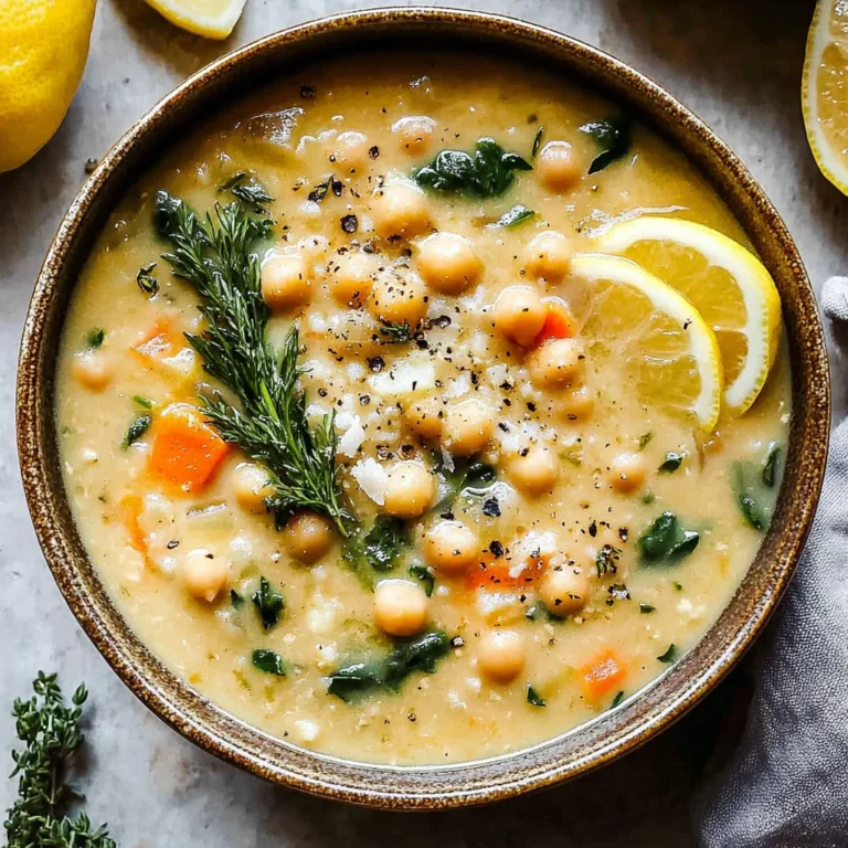 Lemony Greek Chickpea Soup: Comfort in a Bowl