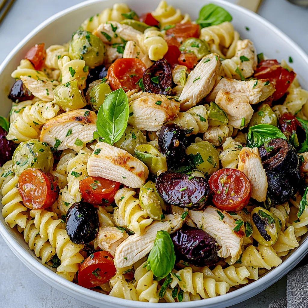 Mediterranean Chicken Pasta Salad: Fresh and Flavorful De…