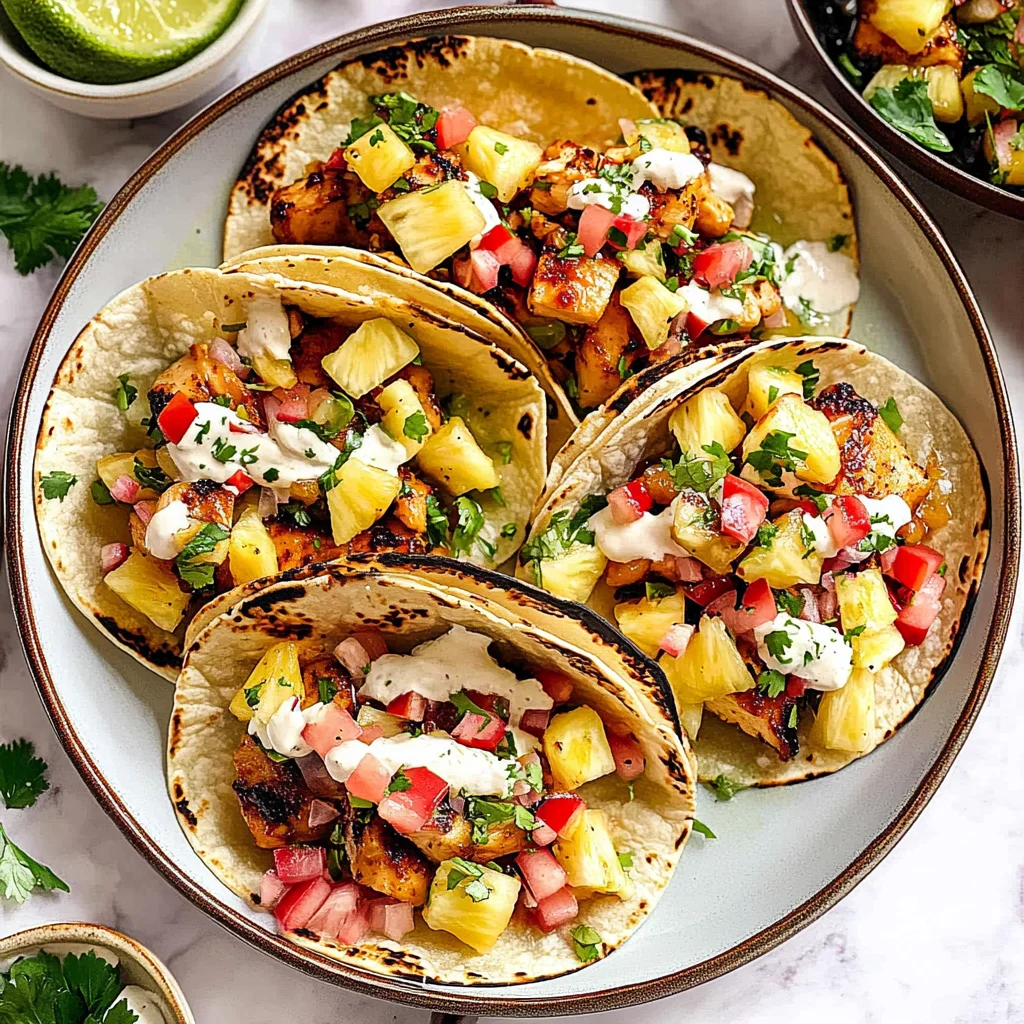 One-Pan Chicken and Pineapple Tacos: A Tropical Delight