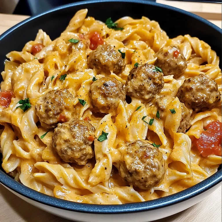 One-Pot Creamy Cajun Meatball Pasta: Easy & Flavorful Del…