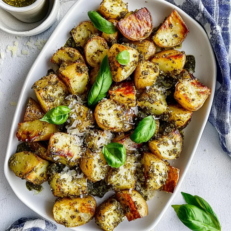 Parmesan Pesto Roasted Potatoes: Crispy and Cheesy Delight