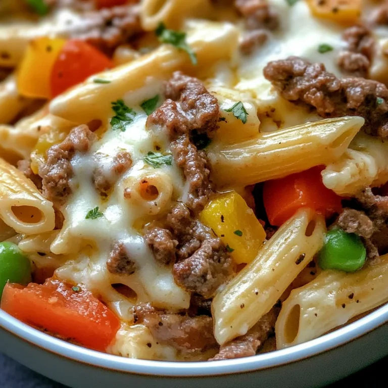 Philly Cheesesteak Pasta: Cheesy and Comforting Delight