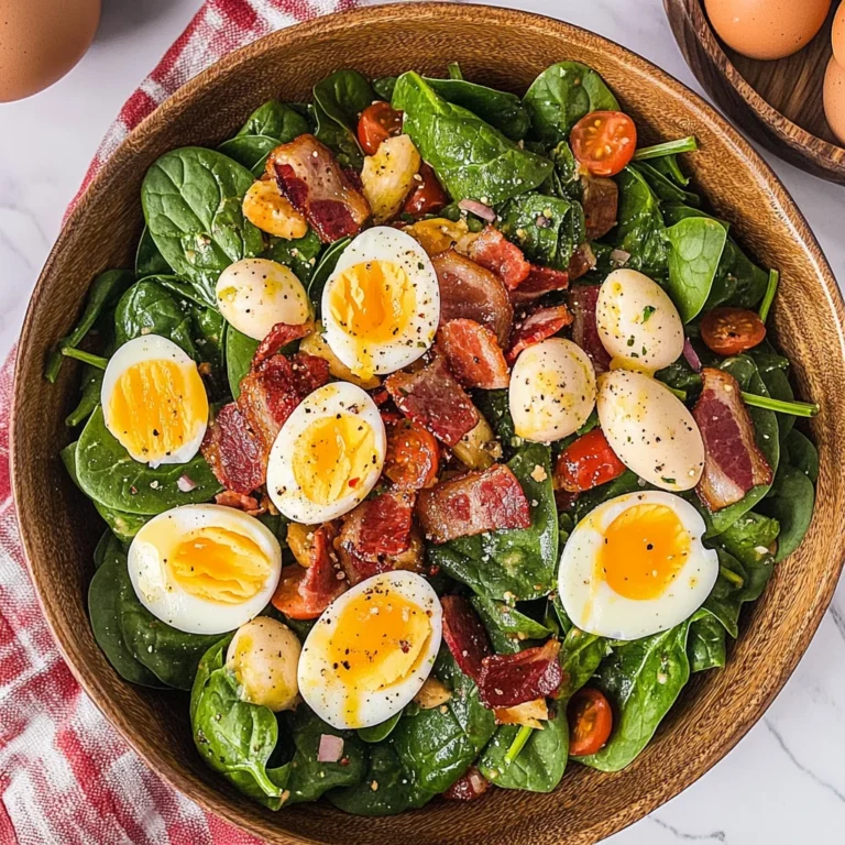 Spinach Salad with Bacon and Eggs: A Flavorful Delight