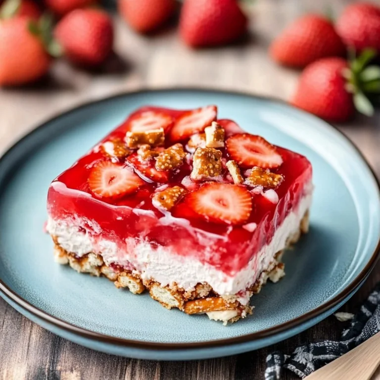 Strawberry Pretzel Jello Salad: Sweet and Crunchy Delight