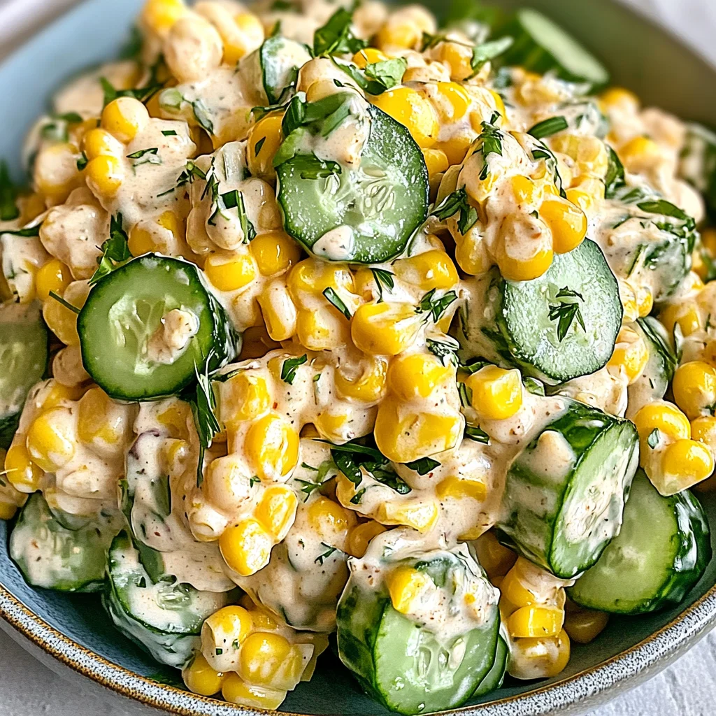 Street Corn Creamy Cucumber Salad: Refreshingly Delicious