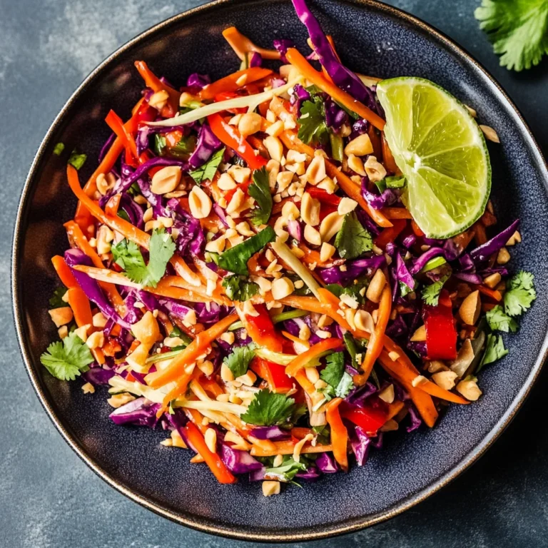 Thai Peanut Crunch Salad with Spicy Lime Dressing: Zesty …