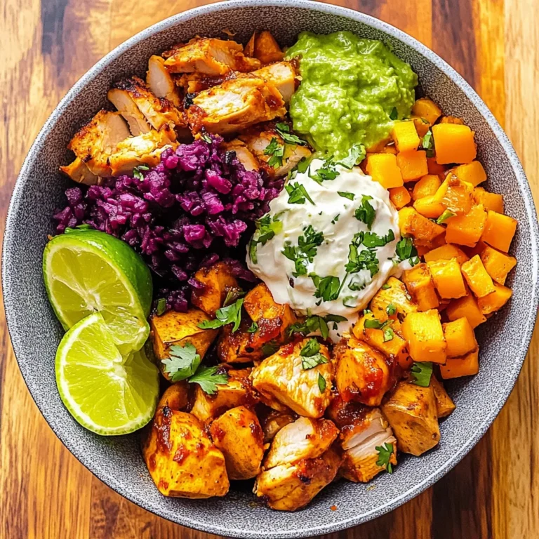 BBQ Chicken & Roasted Sweet Potato Bowls Recipe: Comforti…