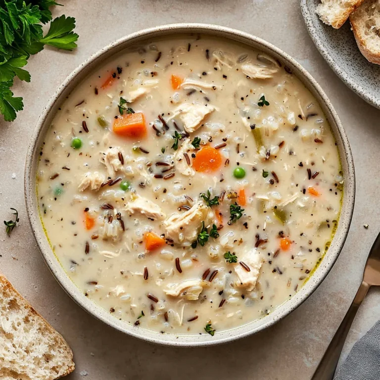 Creamy Crockpot Chicken Wild Rice Soup: Cozy Comfort Bowl