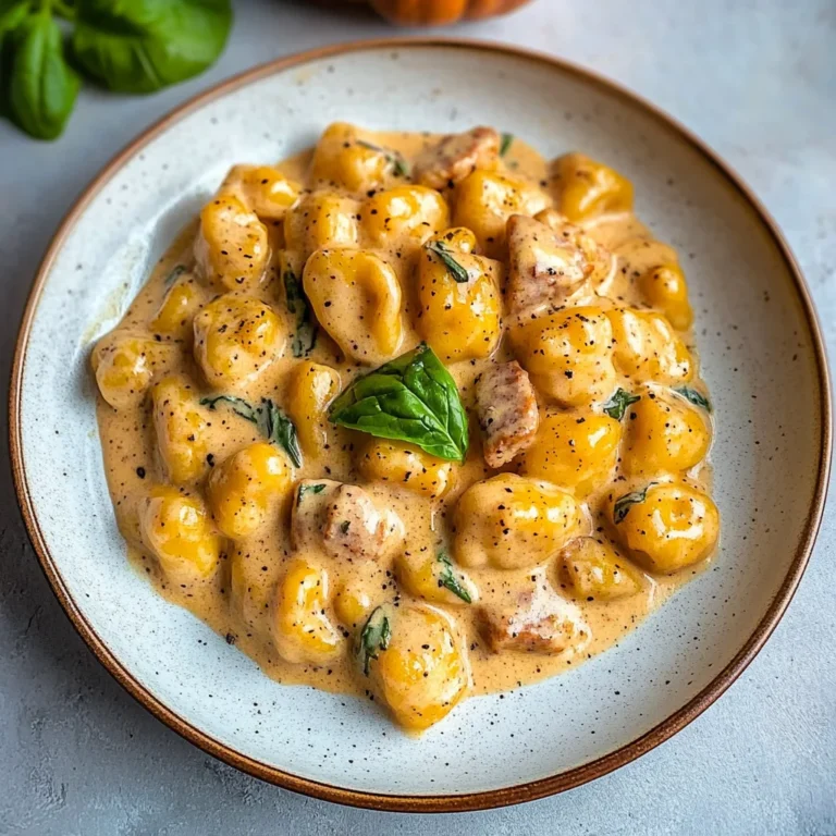 Creamy Pumpkin Gnocchi with Spinach and Italian Sausage: …